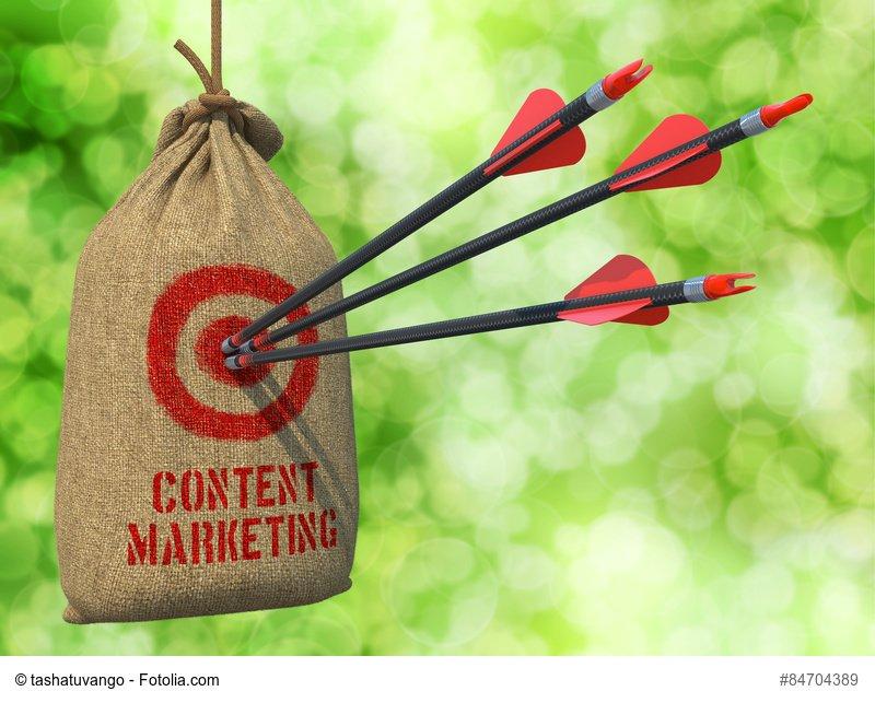 content marketing sacco con le frecce