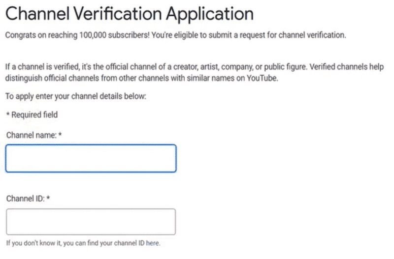 Account verificato su Youtube