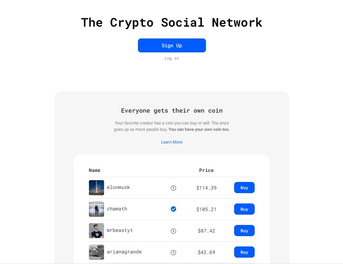 bitclout homepage