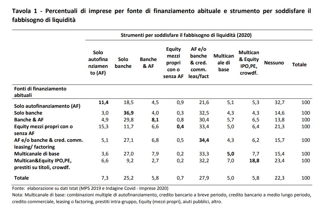 finanziamento imprese istat