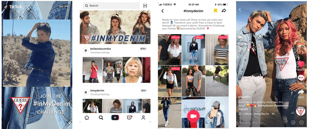 TikTok hashtag challenge inmydenim